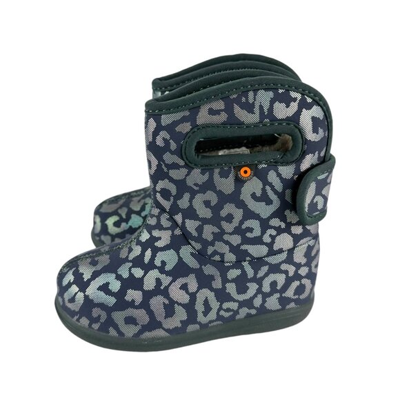 New BOGS II Metallic Leopard Waterproof Rain Boots Size 8 Toddler Kids Baby - Picture 10 of 16